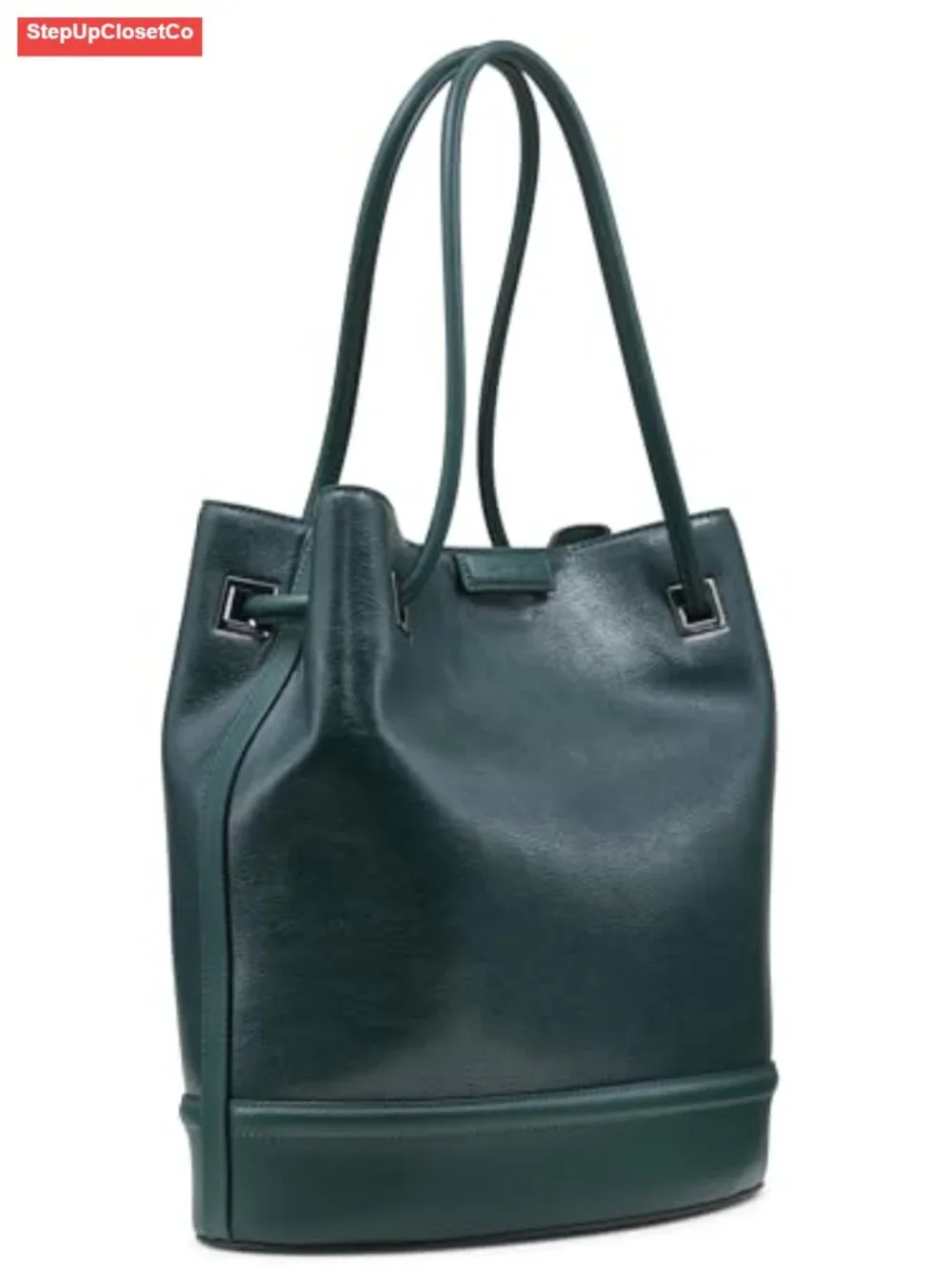 Vegan Leather Tote Bag with 2 Pockets Shoulder Handbag Work Travel